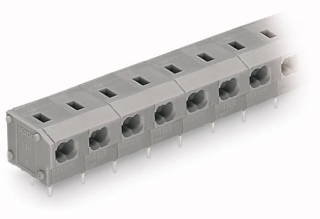 WAGO 235-551/333-000 Federkraftklemmblock 0.34mm² Polzahl 1 Grau 600St.