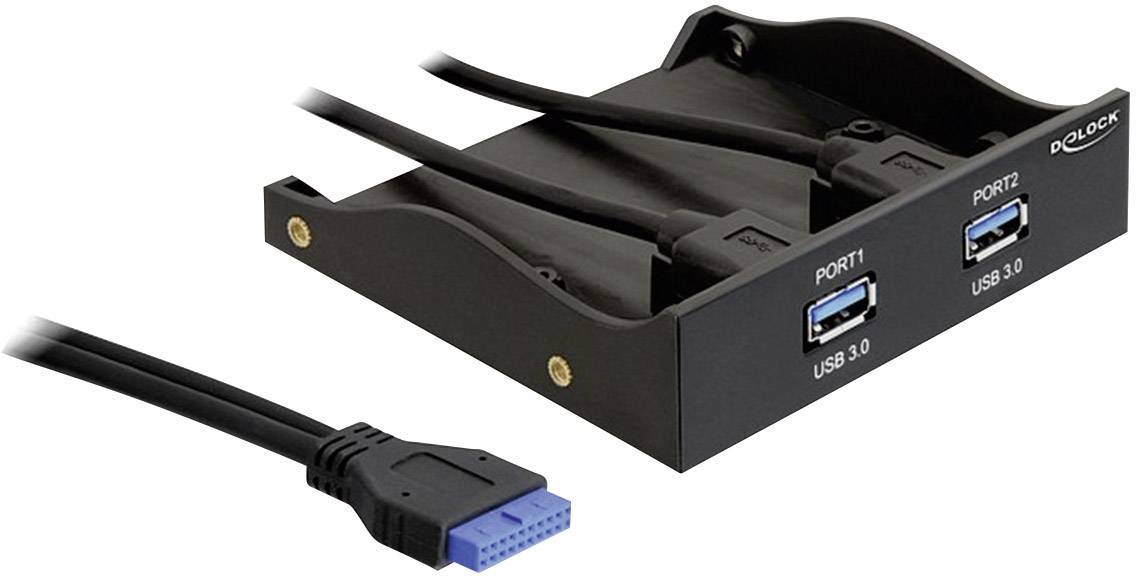 DELOCK Front Panel 3,5 2x USB 3.0 schw.