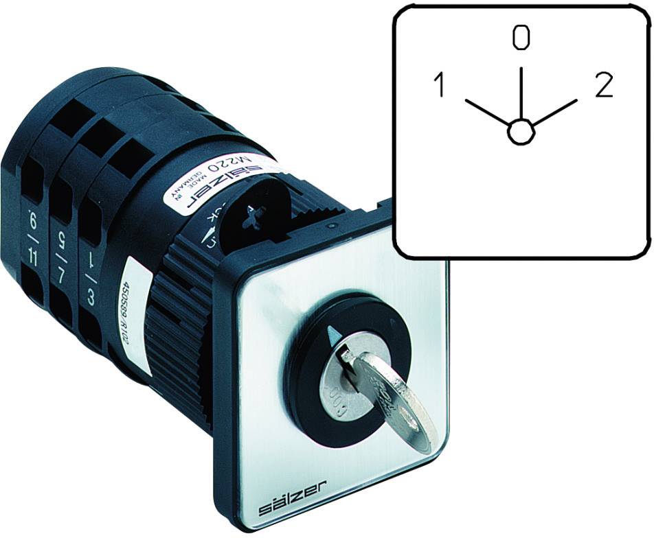 Sälzer M220-61025-S001N Nockenschalter 20A 2 x 60° Grau, Schwarz 1St.