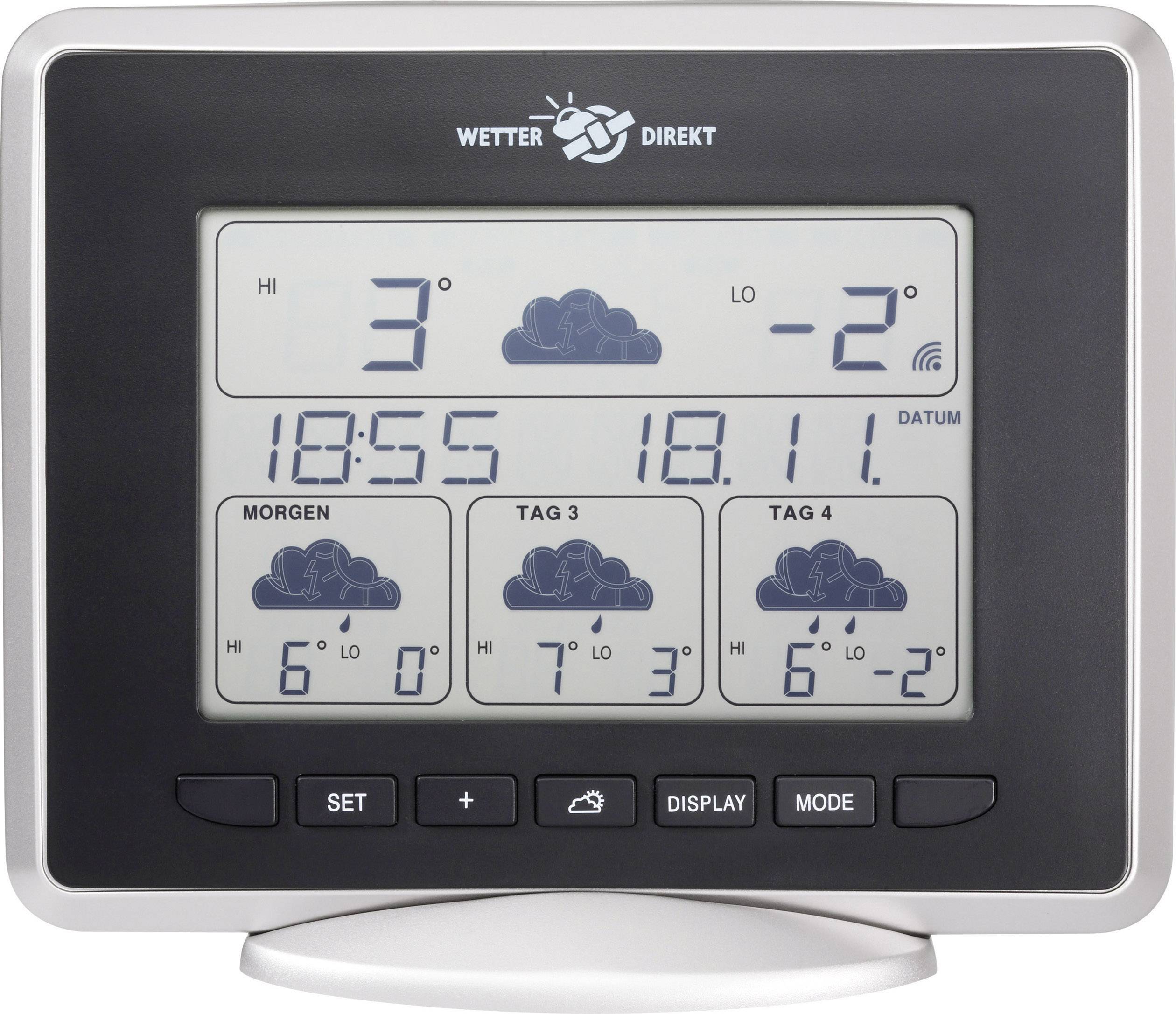 TFA Dostmann Triton 300 WD9530 Satelliten Wetterstation Vorhersage für 4 Tage