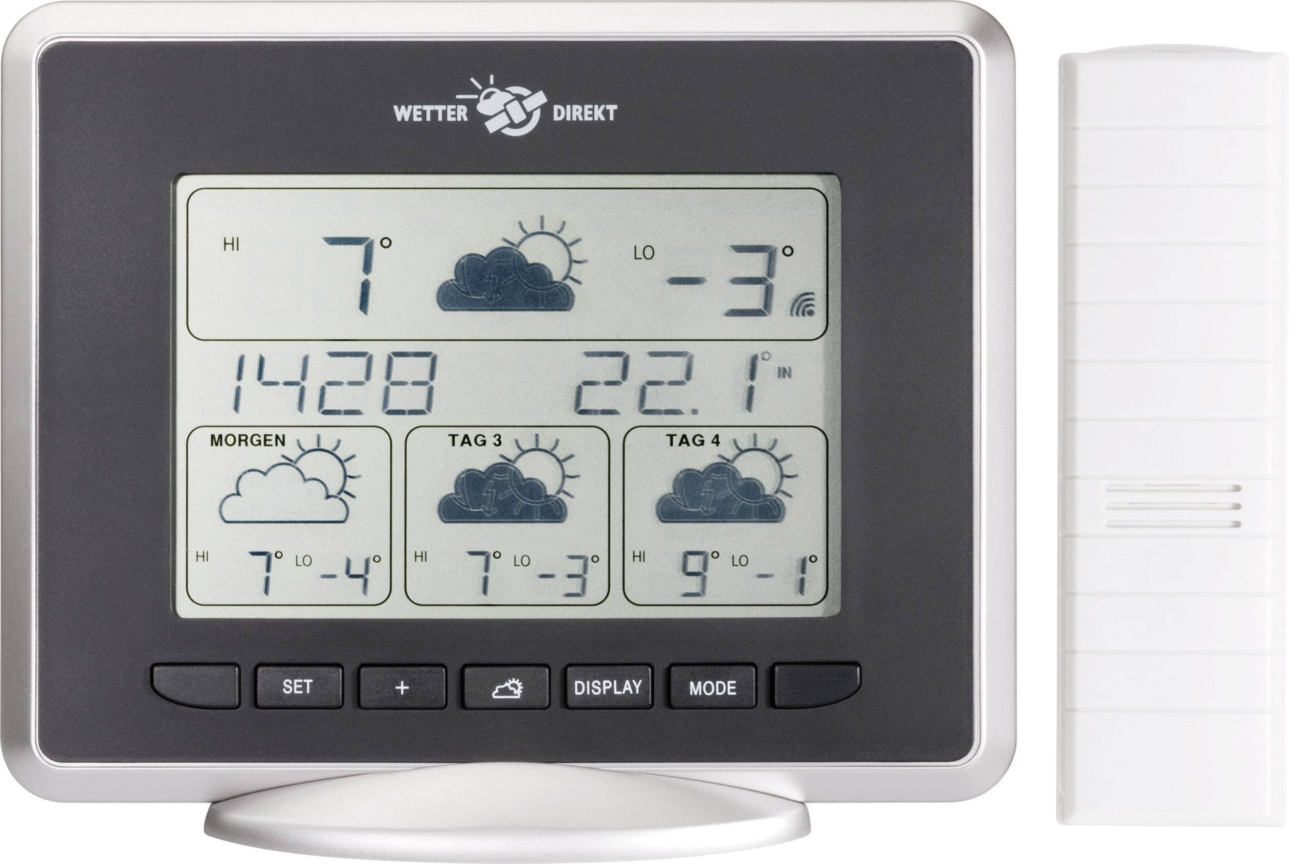 TFA Dostmann Triton 300 WD9530 Satelliten Wetterstation Vorhersage für 4 Tage