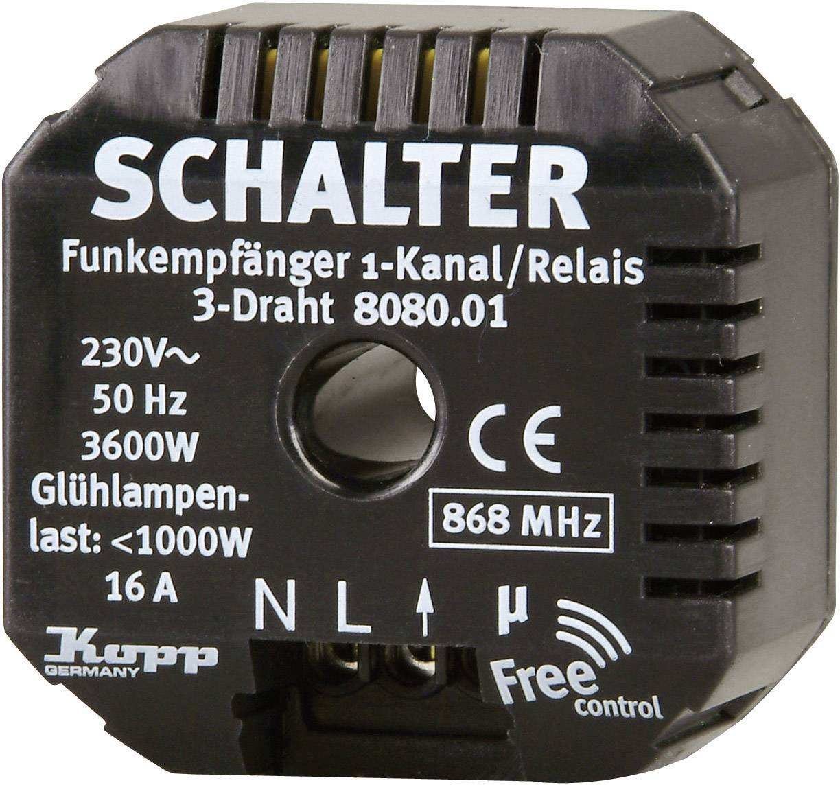 Kopp Free Control 1-Kanal Schalter Schaltleistung (max.) 3600 W