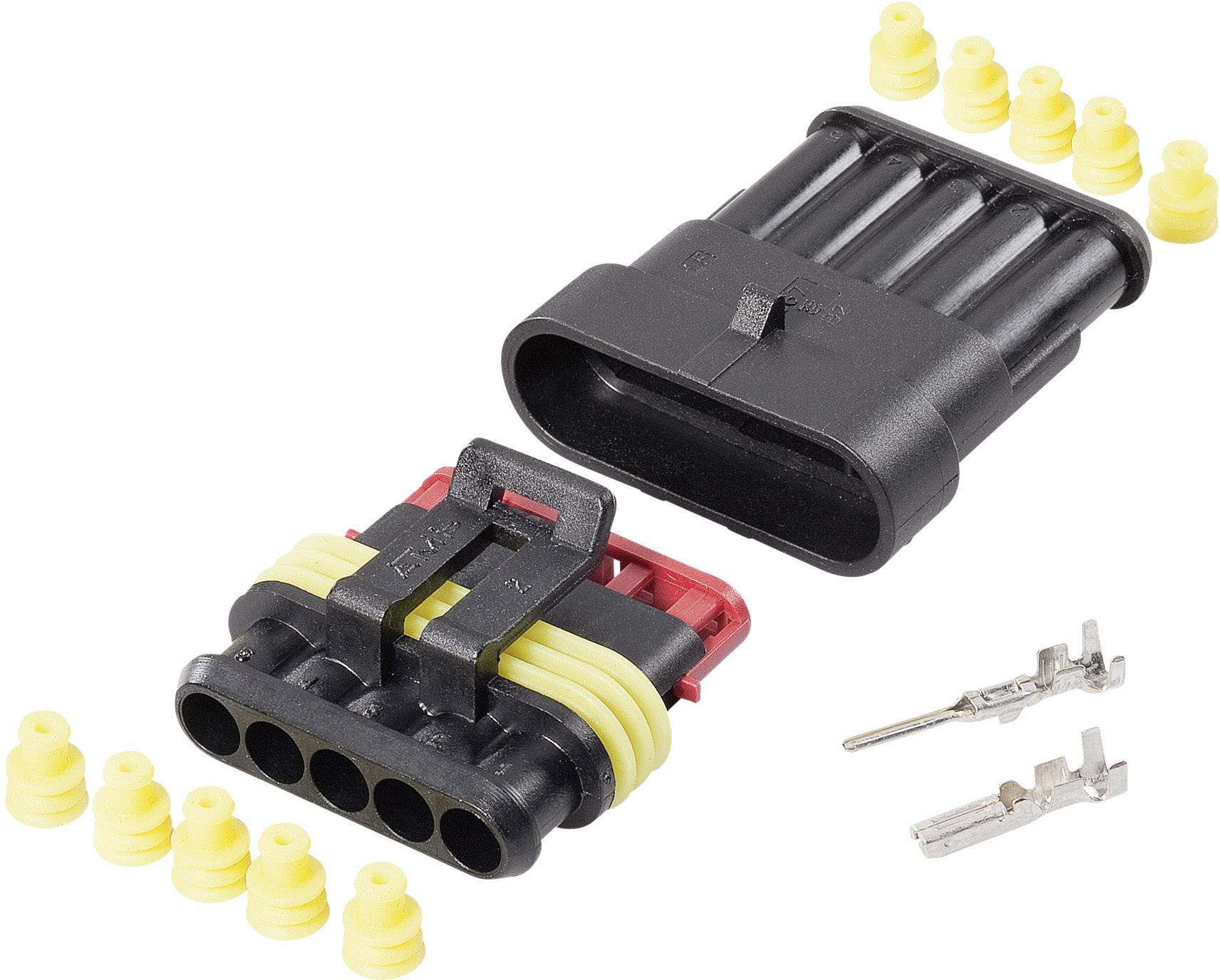 TE Connectivity Superseal Set AMP-Superseal 1.5mm Series Polzahl Gesamt 5 Rastermaß: 6 mm 30S006 1