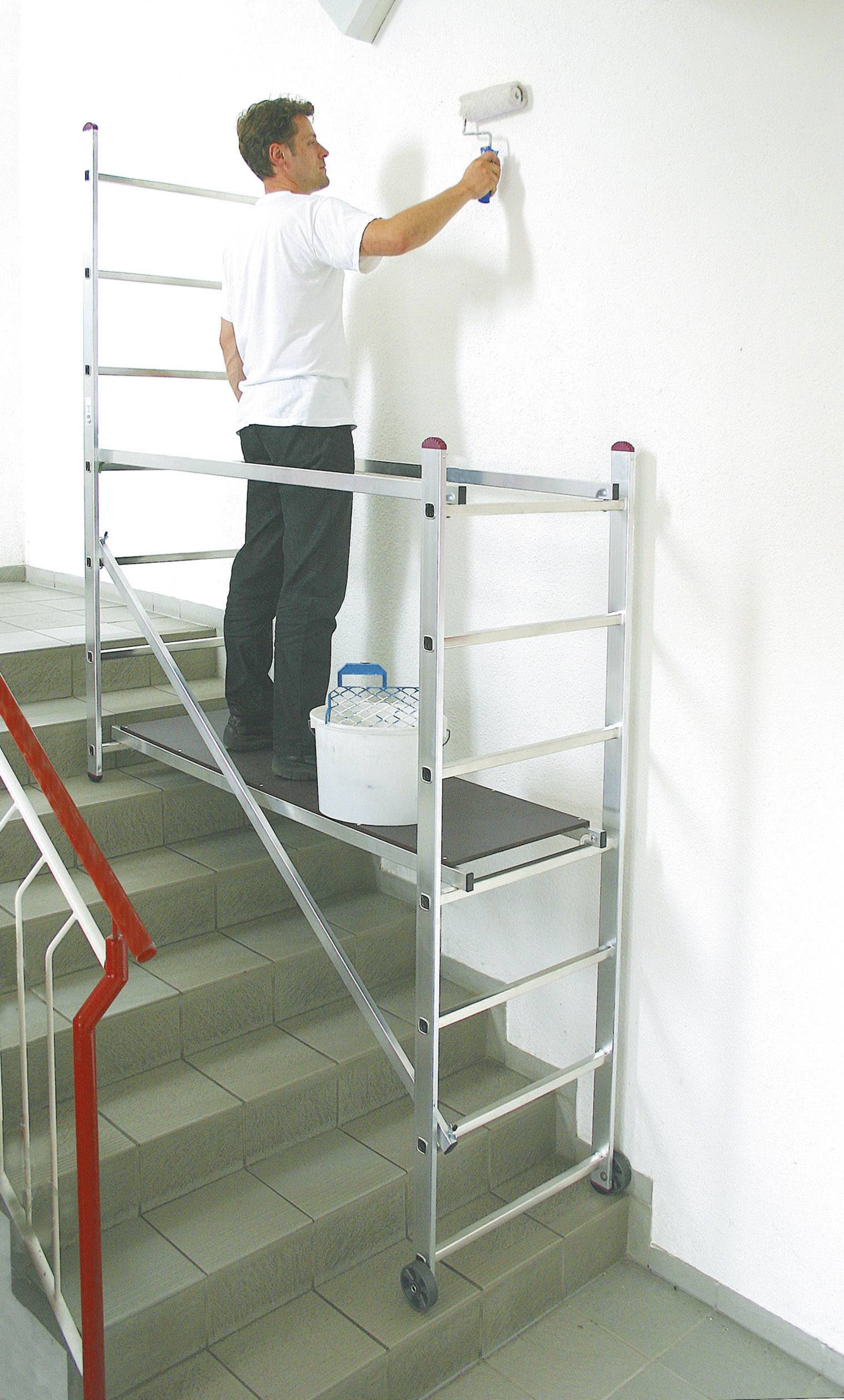 Krause 916174 CORDA Aluminium Gerüst fahrbar Arbeitshöhe (max.): 3m Silber 18kg