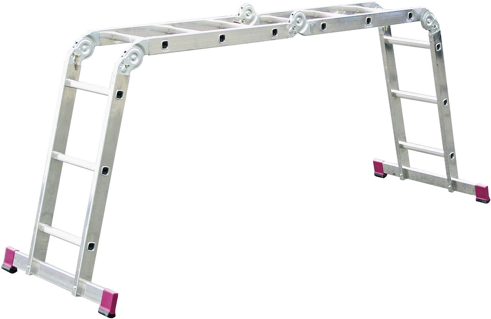 Krause 085214 Aluminium Multifunktionsleiter inkl. Traverse Arbeitshöhe (max.): 4.40m Aluminium DIN EN 131 11.9kg