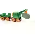 Brio 33698002 Grüner Kranwagen mit Anhänger Brio 33698002 Grüner Kranwagen mit Anhänger