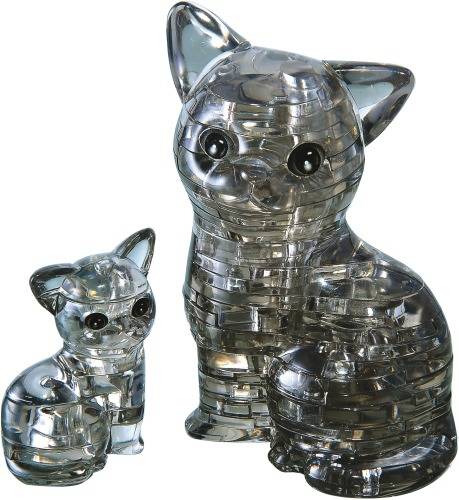 HCM Kinzel 3D Crystal Puzzle Katzenpaar 49 Teile