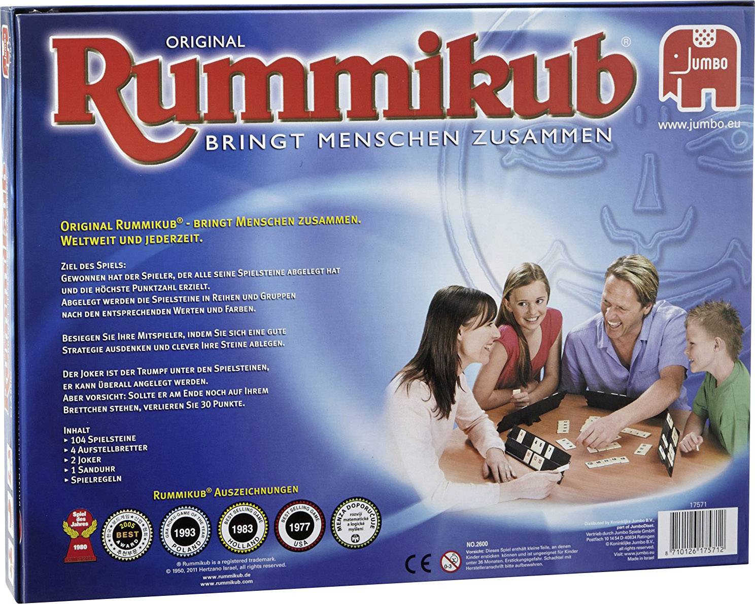 Jumbo Spiele Rummikub Original Family - Legespiel - Kinder - 7 Jahr(e) - Jahre