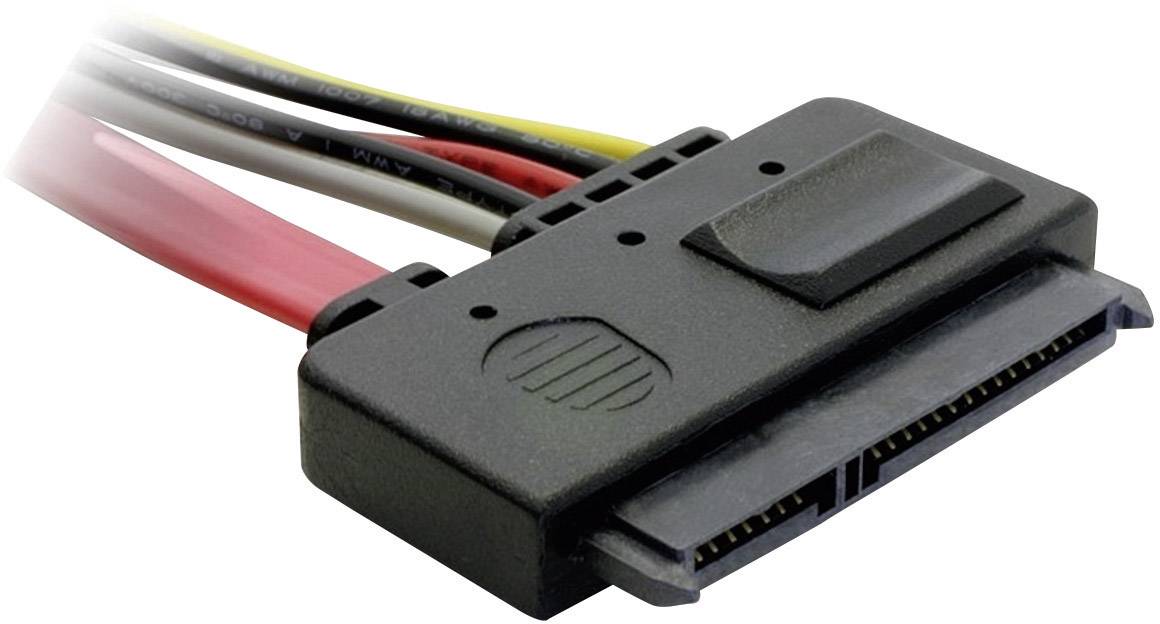 Delock Festplatten Verlängerungskabel [1x SATA-Kombi-Stecker 7+15pol. - 1x SATA-Kombi-Buchse 7+15pol.] 20.00 cm Schwarz
