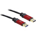 Delock USB-Kabel USB 3.2 Gen1 (USB 3.0 / USB 3.1 Gen1) USB-A Stecker, USB-A Stecker 3.00m Rot, Schwarz vergoldete Steckkontakte