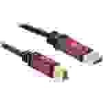 Delock USB-Kabel USB 3.2 Gen1 (USB 3.0 / USB 3.1 Gen1) USB-A Stecker, USB-B Stecker 3.00m Rot, Schwarz vergoldete Steckkontakte