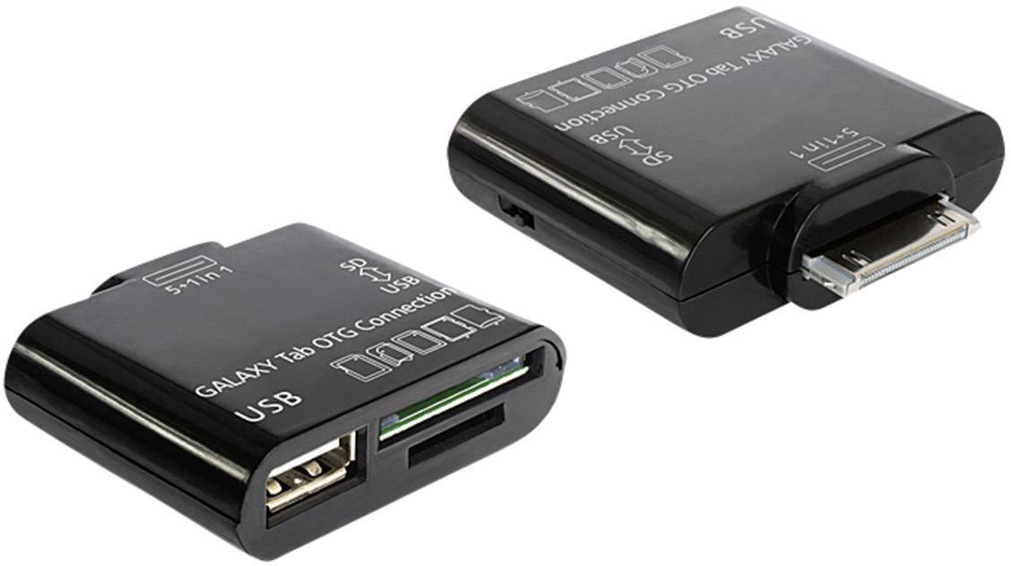 USB 2.0 Adapter [1x Samsung Stecker - 1x USB 2.0 Buchse A, SD-Karten-Slot]
