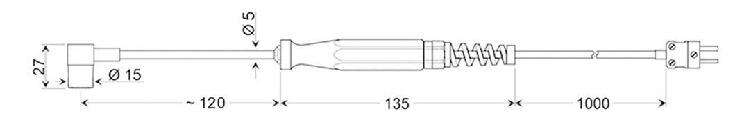 Greisinger GOF 200 HO Oberflächenfühler -65 bis 400 °C Fühler-Typ K