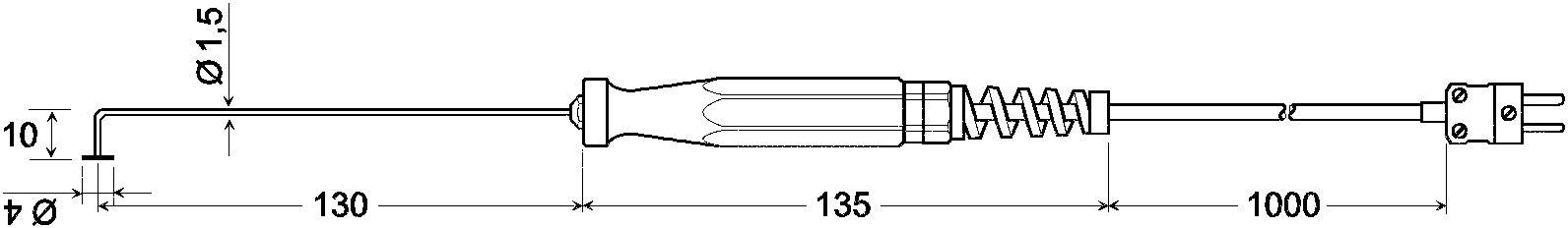 Greisinger GOF 500 HO Oberflächenfühler Messbereich Temperatur -200 bis 500 °C Fühler-Typ K