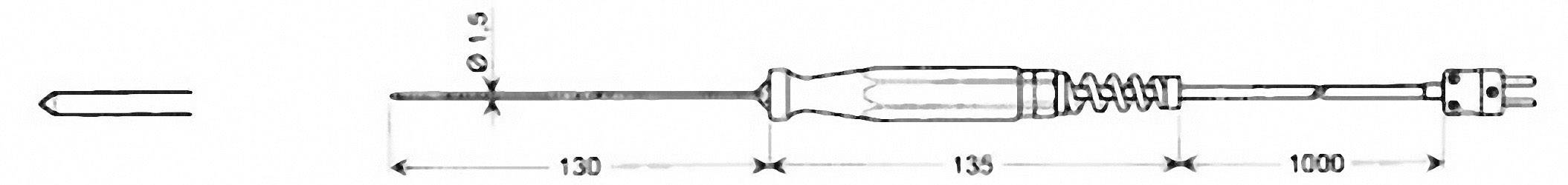 Greisinger GES 130 Einstechfühler -65 bis 550°C Fühler-Typ K