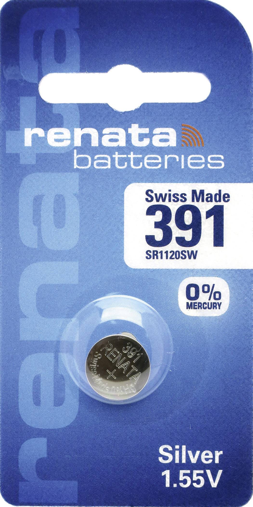Renata Knopfzelle 391 1.55V 1 St. 50 mAh Silberoxid