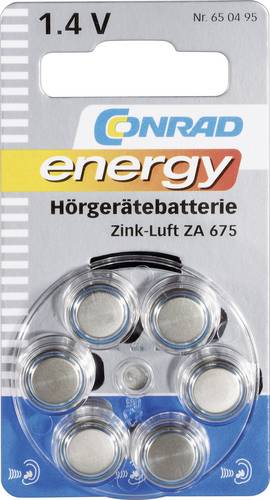 Knopfzelle ZA675 1.4 V 6 St. 630 mAh Zink-Luft