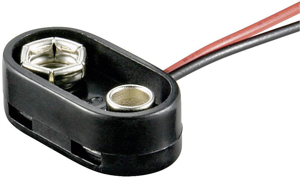 Goobay 10882 Batterieclip 1x 9 V Block Druckknopfanschluss (L x B x H) 26 x 13 x 8 mm