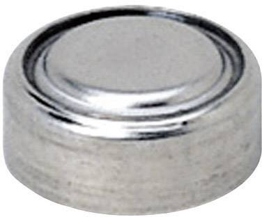 Eine silberne Knopfzelle-Batterie mit glatter Oberfläche und minimalem Profil, geeignet für flache elektronische Geräte.