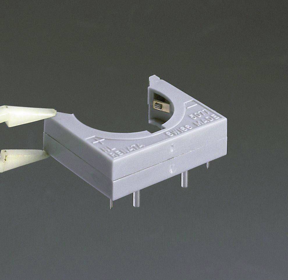 Renata 701112 Knopfzellenhalter 1x CR 2450N, CR 2477N Horizontal, Durchsteckmontage THT (L x B x H) 30 x 29.5 x 8.4mm