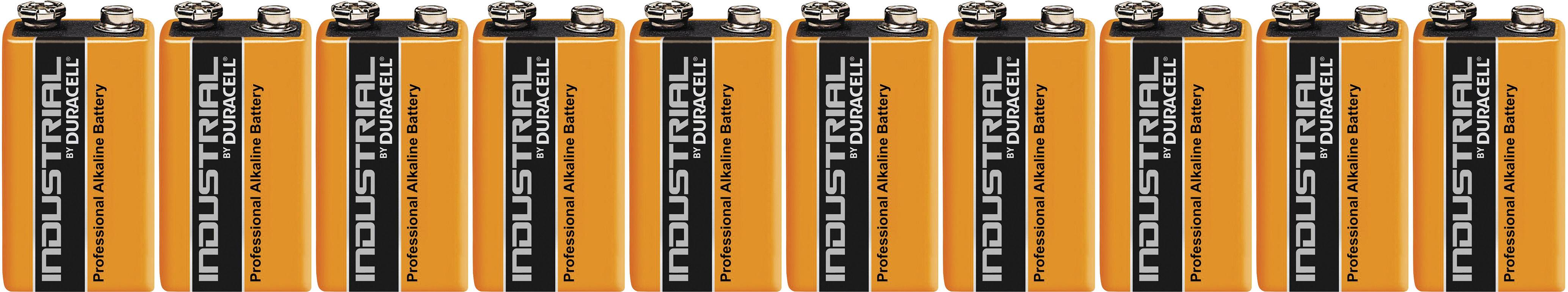 Duracell Industrial 6LR61 9V Block-Batterie Alkali-Mangan 9V 10St.