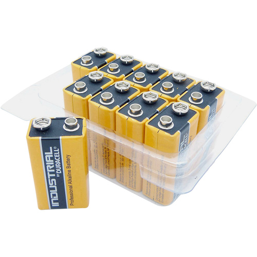 Duracell Industrial 6LR61 9V Block-Batterie Alkali-Mangan 9V 10St.