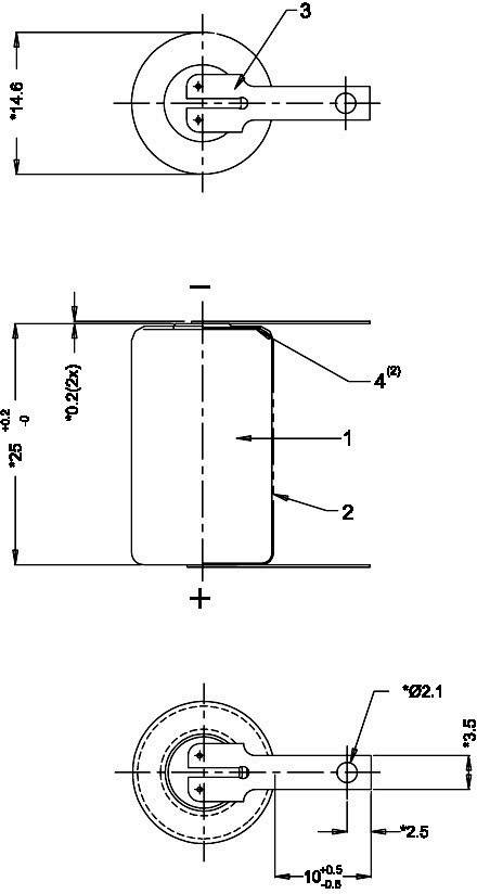 Varta CR1/2 AA LF Spezial-Batterie CR 1/2 AA LF U-Lötfahne Lithium 3V 970 mAh 1St.