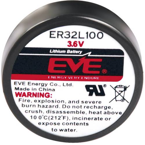 EVE ER32L100 Spezial-Batterie 1/6 D U-Lötpins Lithium 3.6V 1700 mAh 1St.