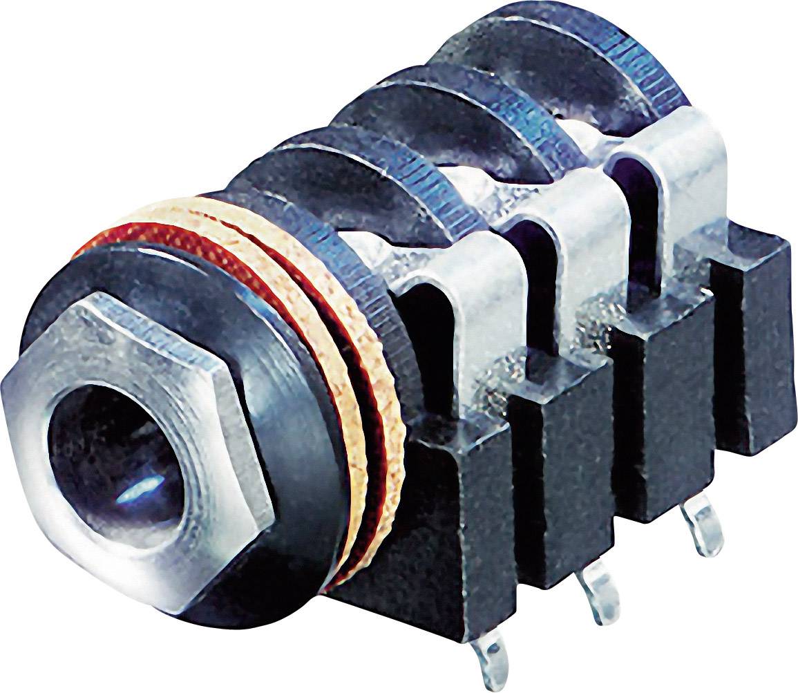 Rean AV NYS215 Klinken-Steckverbinder 6.35mm Buchse, Einbau horizontal Polzahl: 3 Stereo Schwarz