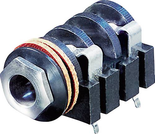 Rean AV NYS2152 Klinken-Steckverbinder 6.35 mm Buchse, Einbau horizontal Polzahl: 2 Mono Schwarz 1