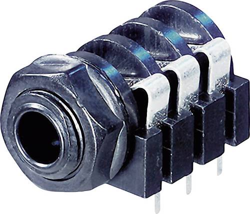 Rean AV NYS216 Klinken-Steckverbinder 6.35 mm Buchse, Einbau horizontal Polzahl: 3 Stereo Schwarz 1