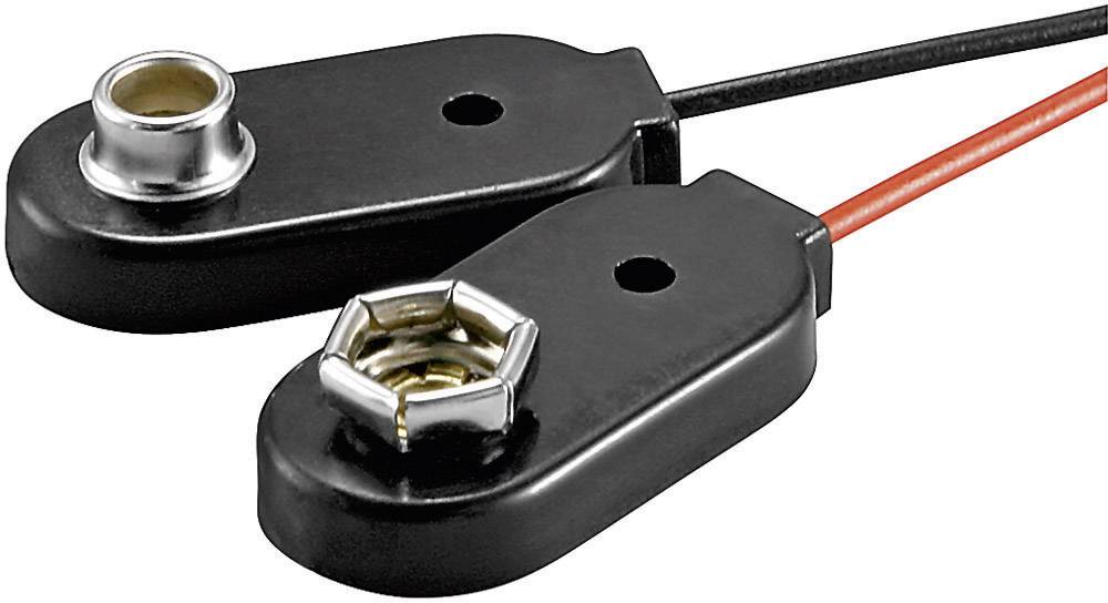 Beltrona 9V-I-Clip-G Batterieclip 1x 9 V Block Druckknopfanschluss (L x B x H) 26 x 13 x 8 mm