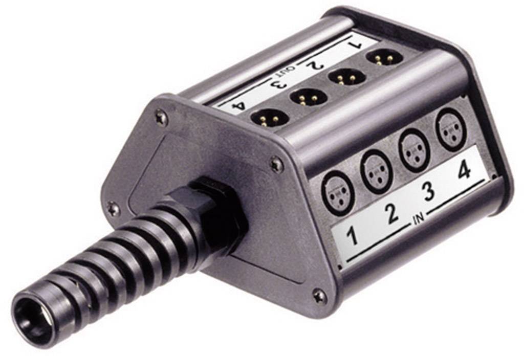 Neutrik NSB1A-8/4 Verteiler-Box XLR Stagebox Polzahl: 3 Schwarz 1St.