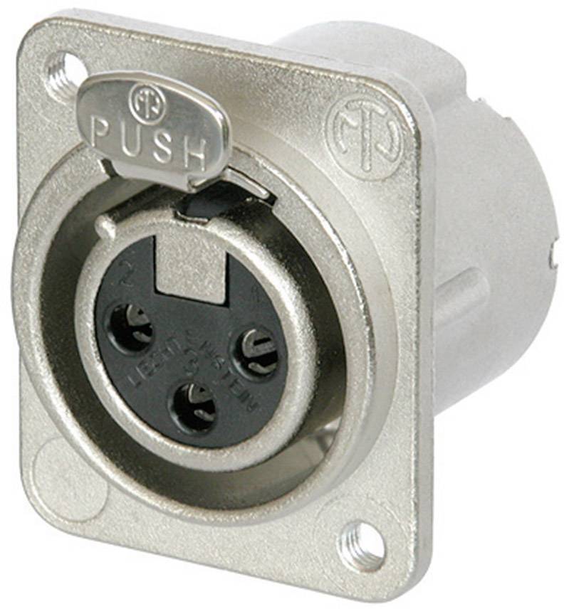 Neutrik NC3FD-LX-M3 XLR-Steckverbinder Flanschbuchse, Kontakte gerade Polzahl: 3 Silber 1 St.