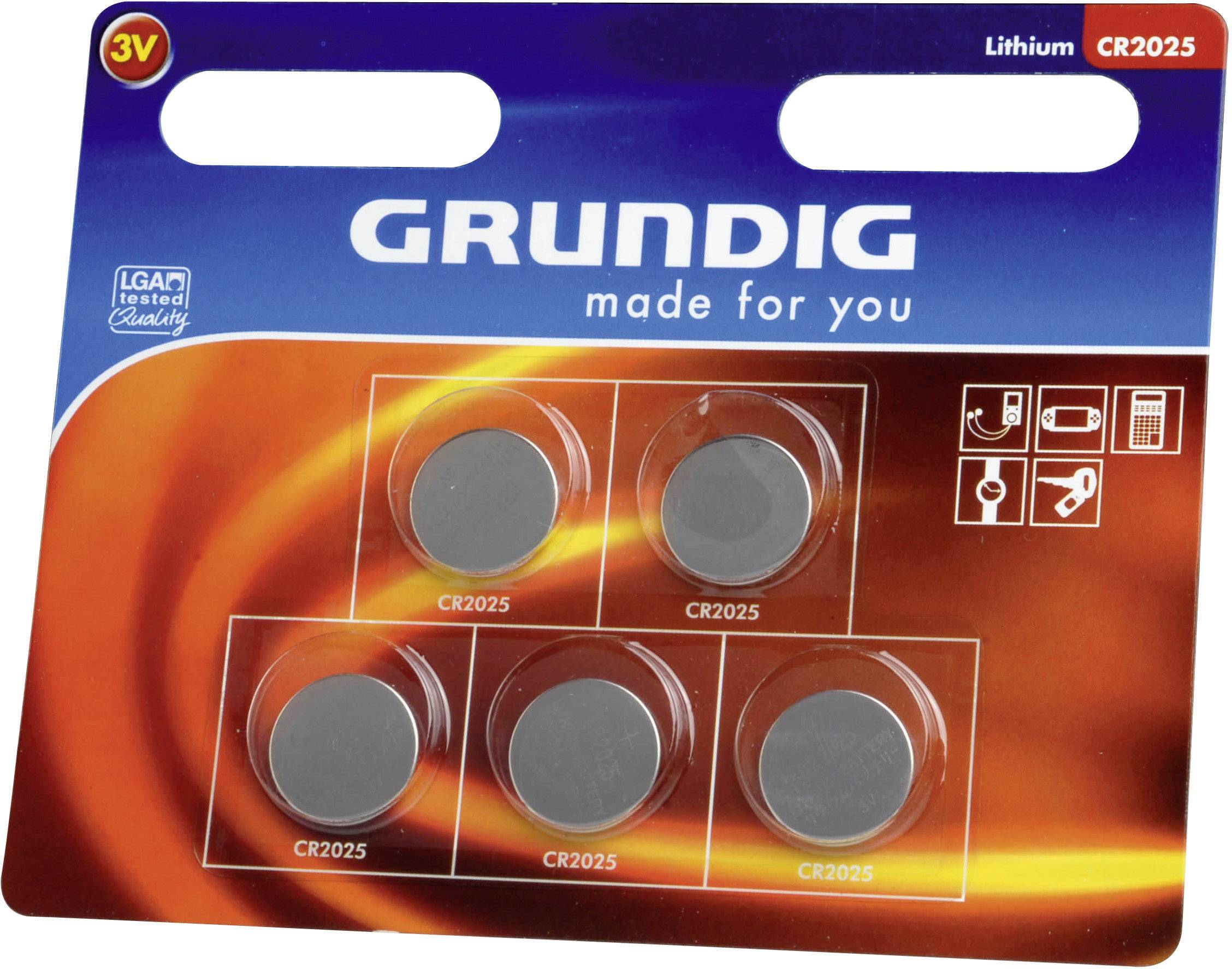 GRUNDIG KNOPFZELLEN CR 2025 5ER-SET