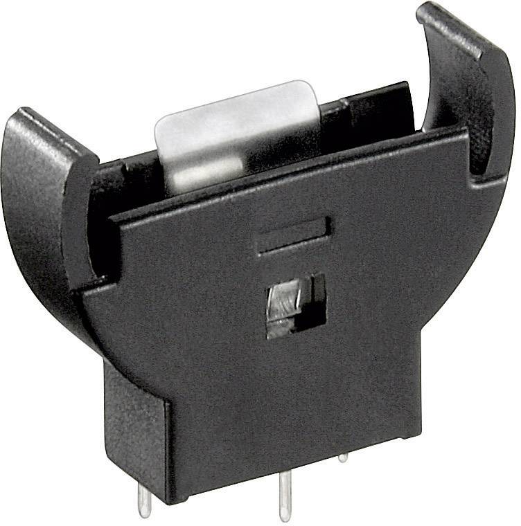 Goobay 46159 Knopfzellenhalter 1x CR2016, CR2020, CR2025, CR2032 Vertikal, Printlötfahnen (B x H x T) 26 x 28 x 7.6 mm