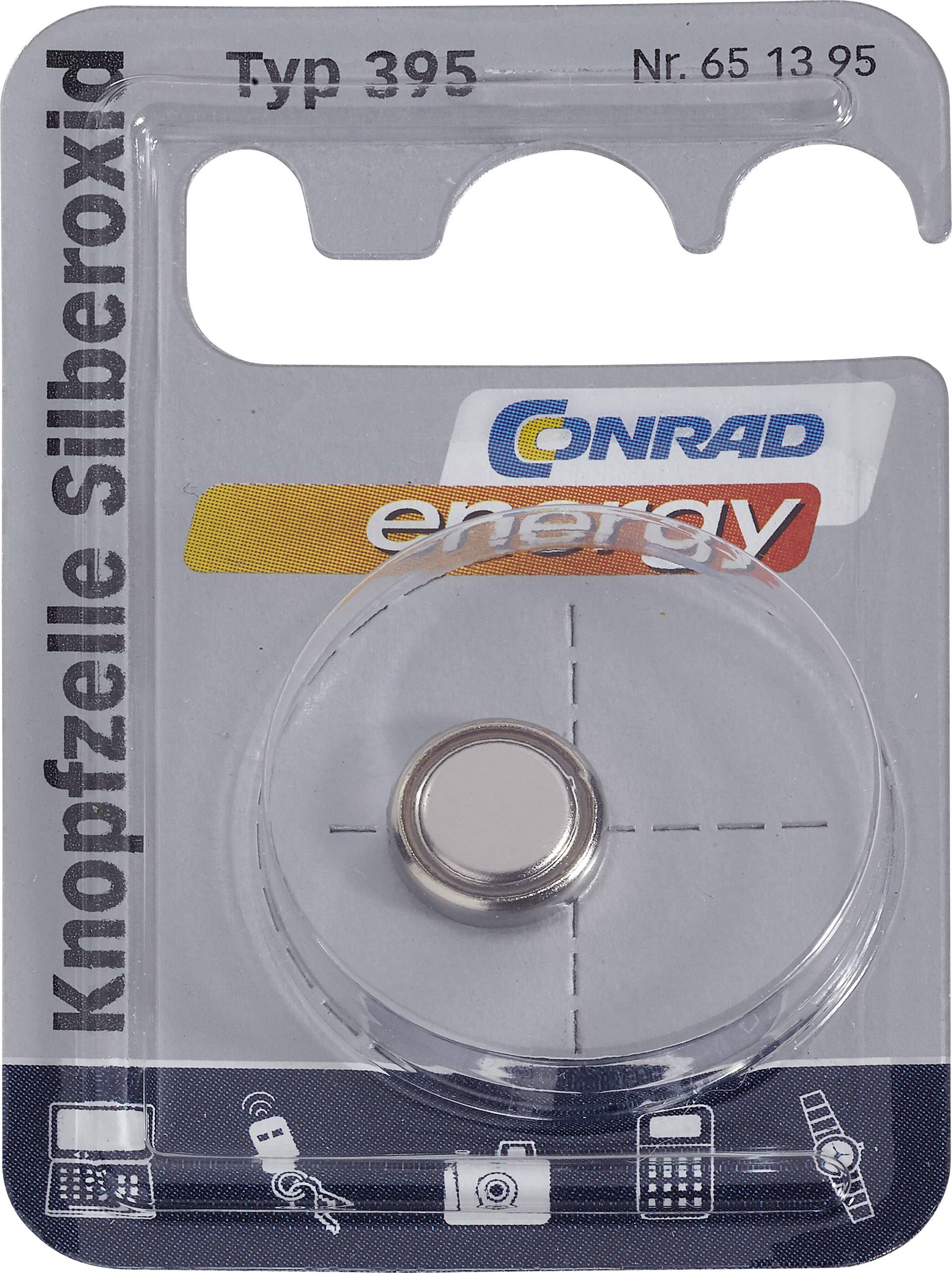 Conrad energy Knopfzelle 395 1.55 V 1 St. 55 mAh Silberoxid SR57