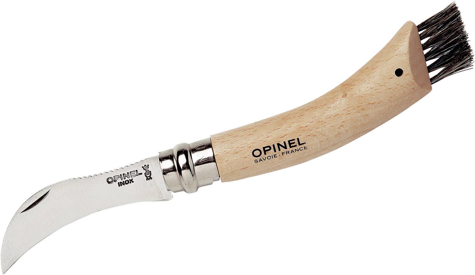 Opinel 254144 Pilzmesser mit Bürste Buche, Chrom