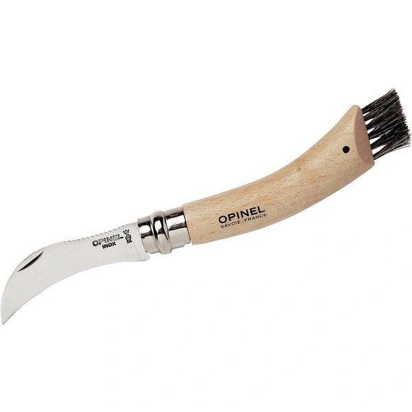 Opinel 254144 Pilzmesser mit Bürste Buche, Chrom Opinel 254144 Pilzmesser mit Bürste Buche, Chrom
