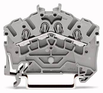 WAGO 2002-6406 Durchgangsklemme 5.20mm Zugfeder Gelb 100St.