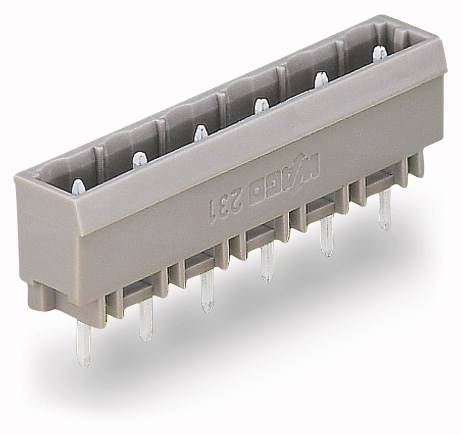 WAGO Stiftgehäuse-Platine 231 Polzahl Gesamt 7 Rastermaß: 7.50mm 231-267/001-000 50St.