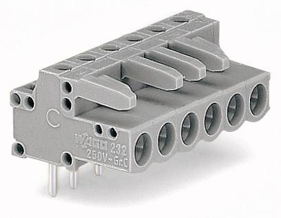 WAGO Buchsengehäuse-Platine 232 Polzahl Gesamt 20 Rastermaß: 5mm 232-250 10St.