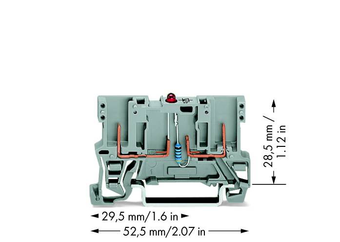 WAGO 769-229/281-413 Basisklemme 5mm Zugfeder Belegung: L Grau 100St.