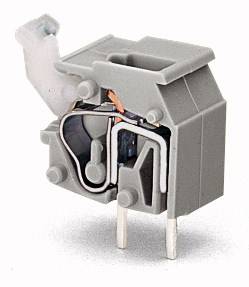 WAGO 255-763 Federkraftklemmblock 2.50mm² Polzahl 1 Lichtgrau 300St.