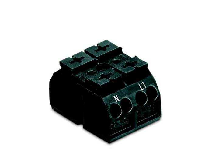 WAGO 862-2552 Geräteanschlussklemme Federklemme Schwarz 500 St.