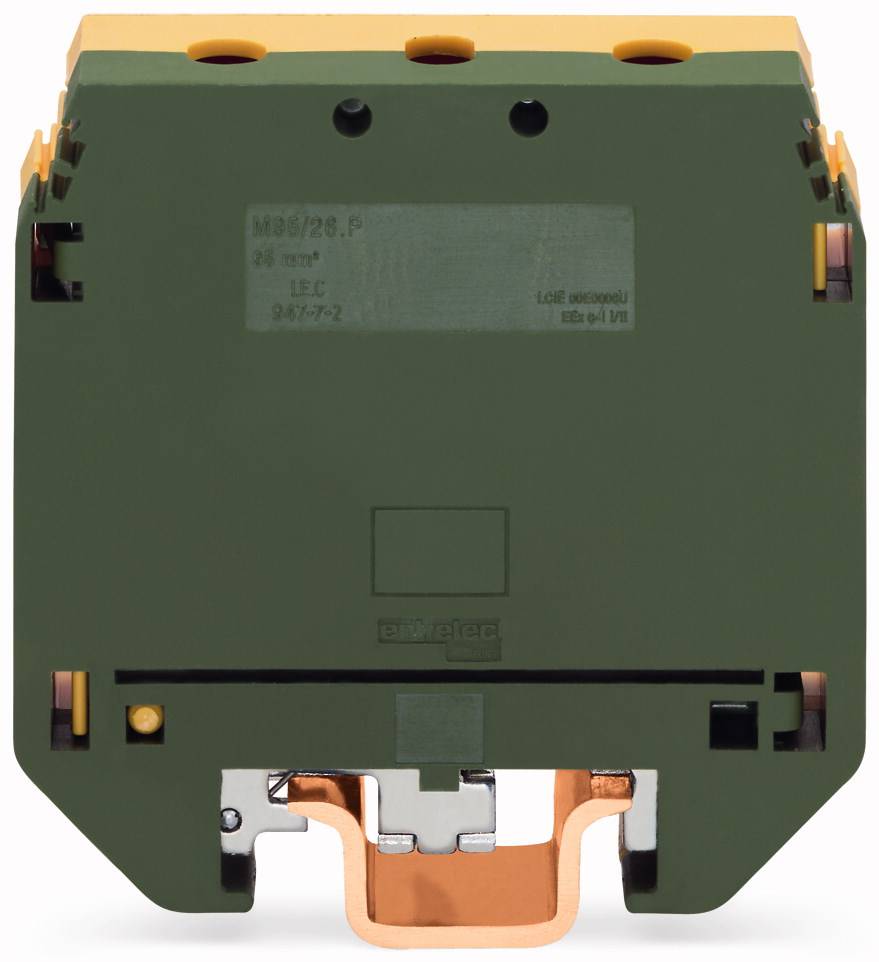 WAGO 400-499/499-176 Schutzleiterklemme 26 mm Schrauben Belegung: PE Grün, Gelb 10 St.