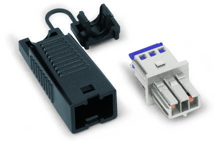 WAGO 893-1022 Netz-Steckverbinder WINSTA MINI Buchse, gerade Gesamtpolzahl: 2 3A Lichtgrau 50St.