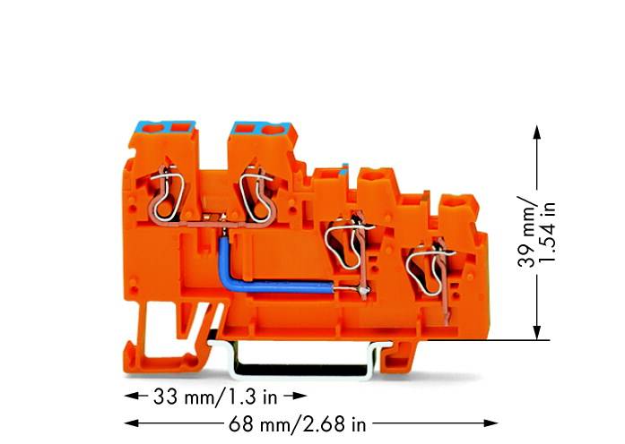 WAGO 270-564 Initiatorenklemme 5mm Zugfeder Orange 10St.