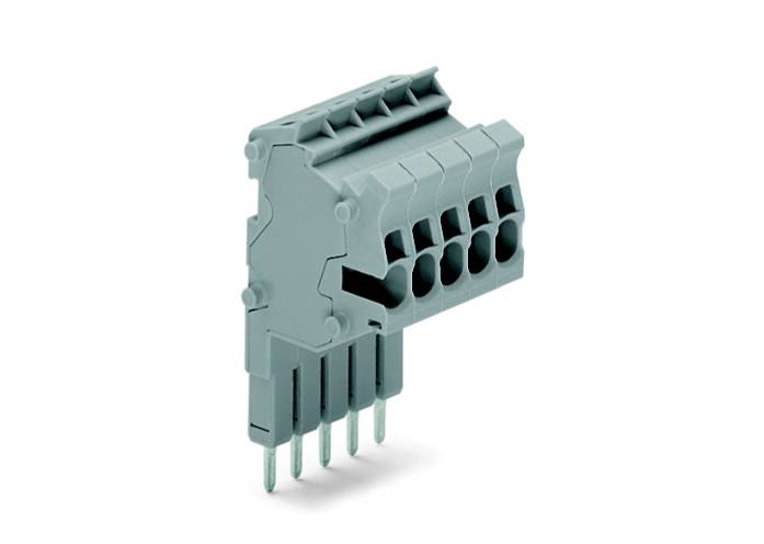 WAGO 2001-552 Klemmenleiste 4.20mm Zugfeder Grau 25St.