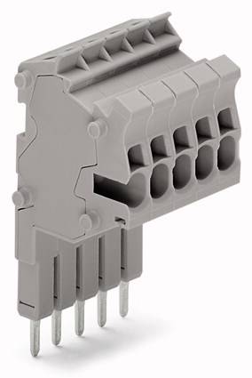WAGO 2001-559 Klemmenleiste 4.20mm Zugfeder Grau 10St.